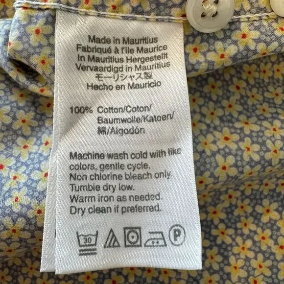 LIBERTY ARTS FABRICS J. CREW Mens Short Sleeve Button Up Shirt LT LG TALL Floral - Picture 7 of 8